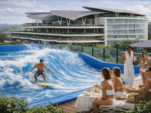 Bali’s First FlowRider Wave + Wellness Resort — 3 Minutes to Black Sand Beach, Jungle Views